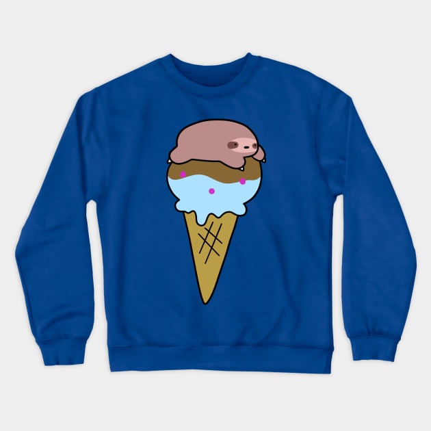 Sloth Icecream Cone Crewneck Sweatshirt by saradaboru